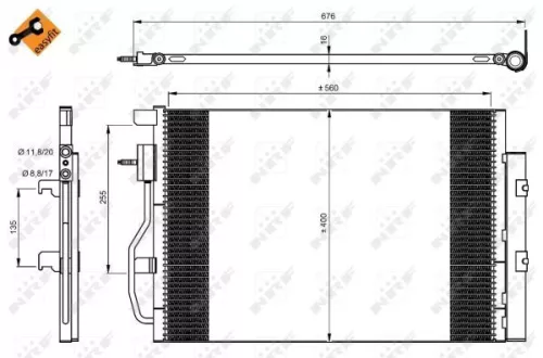 NRF Condenser, air conditioning (350044)