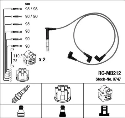 NGK Ignition Cable Kit (0747)