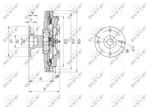 NRF Clutch, radiator fan (49573)
