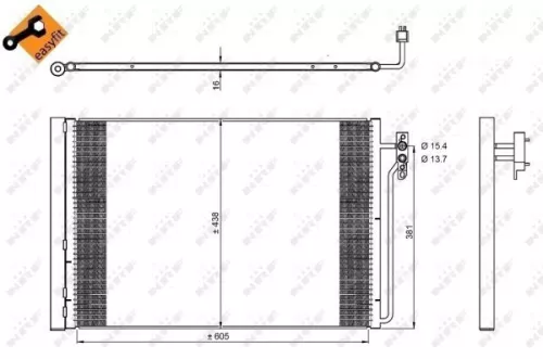 NRF Condenser, air conditioning (350224)
