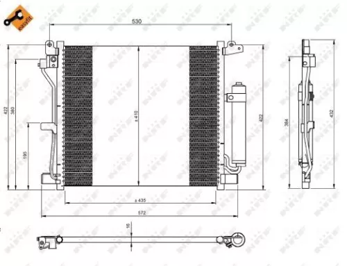NRF Condenser, air conditioning (350226)