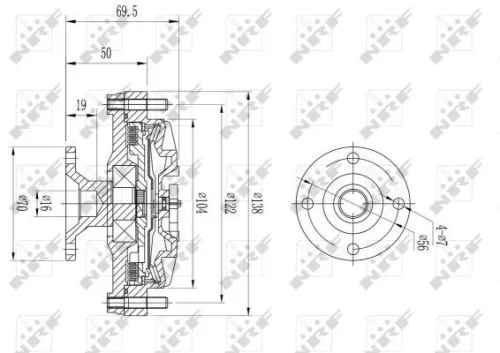 NRF Clutch, radiator fan (49614)