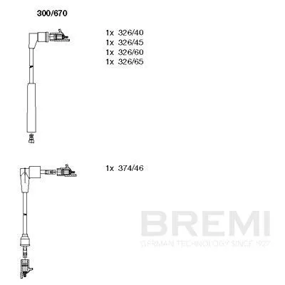 BREMI Ignition Cable Kit (300/670)