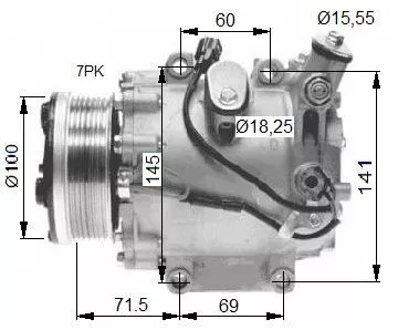 NRF Compressor, air conditioning (32491)