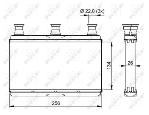 NRF Heat Exchanger, interior heating (54311)