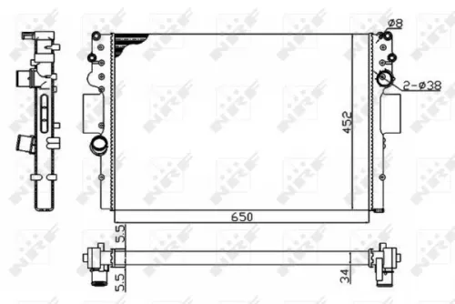 NRF Radiator, engine cooling (53614A)