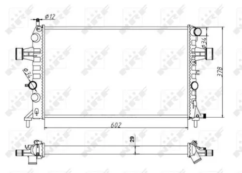 NRF Radiator, engine cooling (54668A)