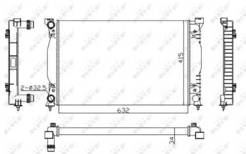 NRF Radiator, engine cooling (50539A)