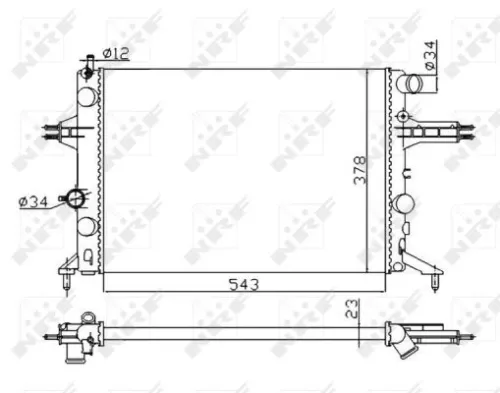 NRF Radiator, engine cooling (53628A)