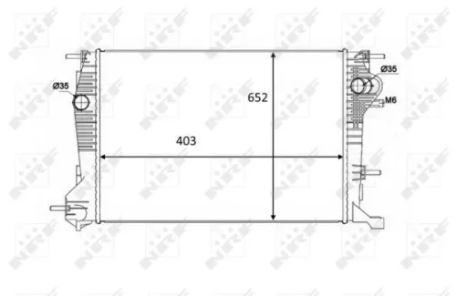 NRF Radiator, engine cooling (58488)