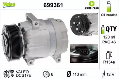 VALEO Compressor, air conditioning (699361)