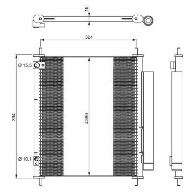 NRF Condenser, air conditioning (350326)