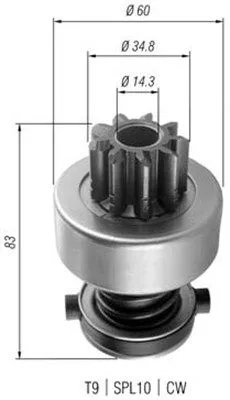 MAGNETI MARELLI Pinion, starter (940113020358)