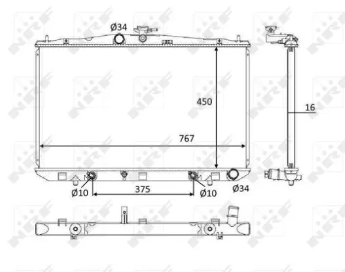 NRF Radiator, engine cooling (58610)