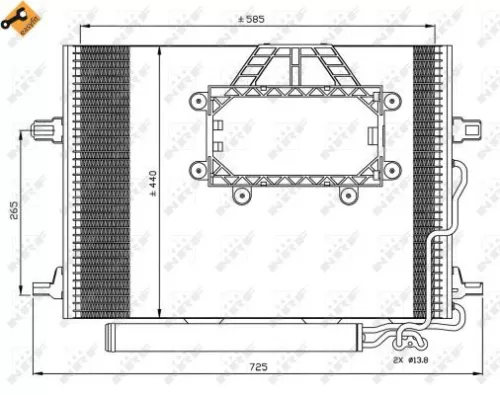 NRF Condenser, air conditioning (350211)