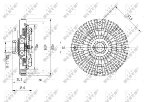 NRF Clutch, radiator fan (49642)