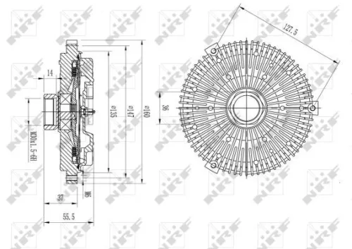 NRF Clutch, radiator fan (49593)