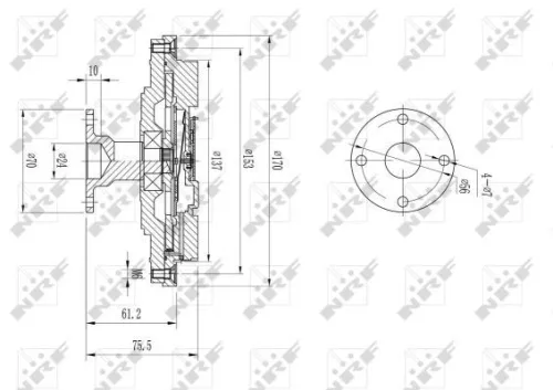 NRF Clutch, radiator fan (49602)