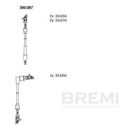BREMI Ignition Cable Kit (300/267)