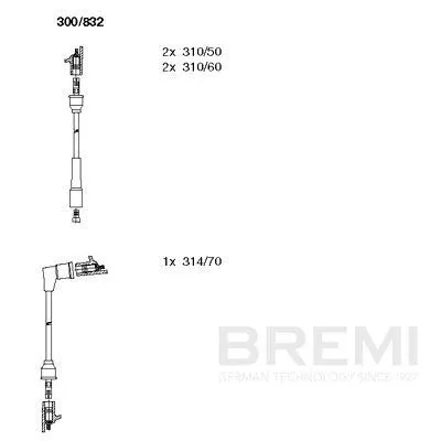 BREMI Ignition Cable Kit (300/832)