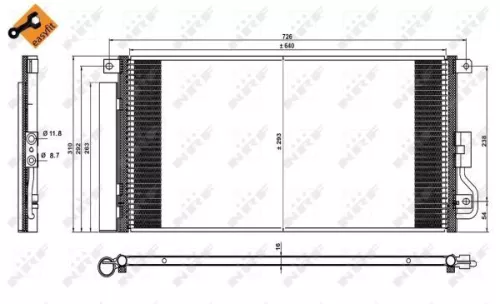 NRF Condenser, air conditioning (350227)