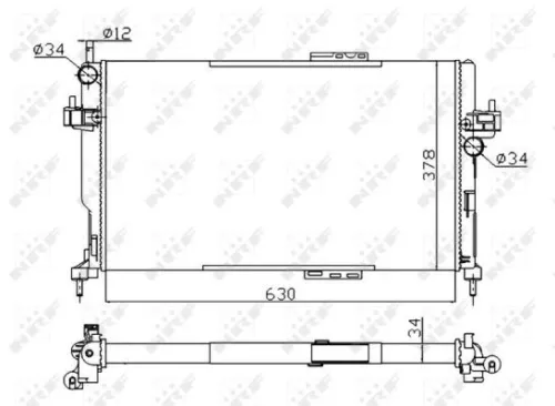 NRF Radiator, engine cooling (58282A)