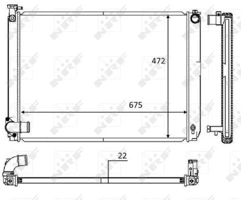 NRF Radiator, engine cooling (58604)