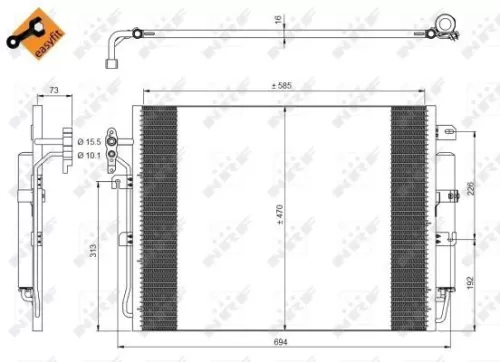 NRF Condenser, air conditioning (350217)