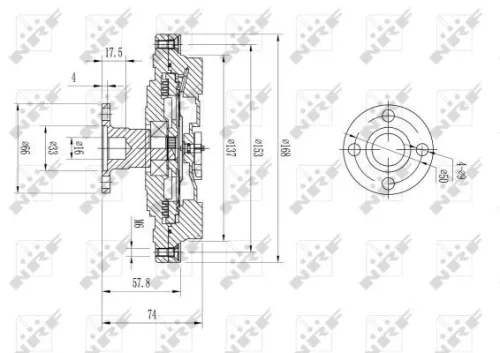 NRF Clutch, radiator fan (49580)
