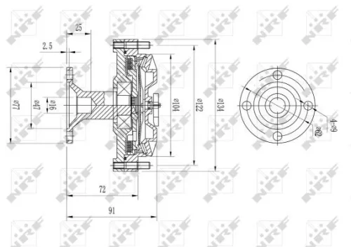 NRF Clutch, radiator fan (49613)
