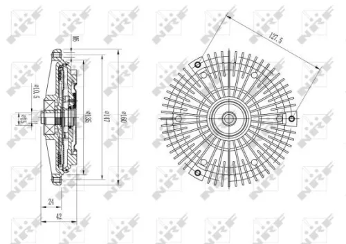 NRF Clutch, radiator fan (49615)