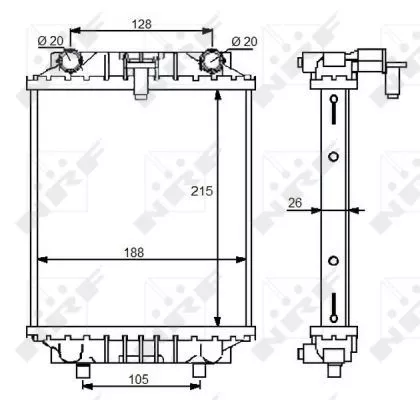 NRF Radiator, engine cooling (59125)