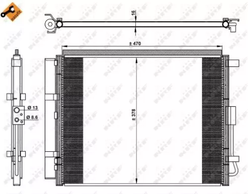 NRF Condenser, air conditioning (350230)