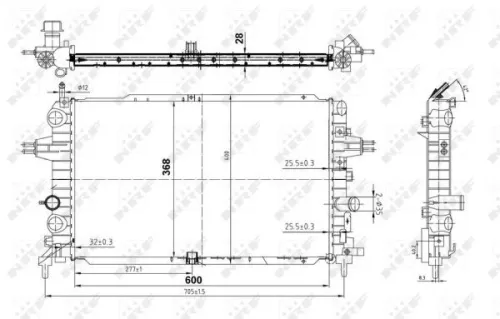 NRF Radiator, engine cooling (50143)