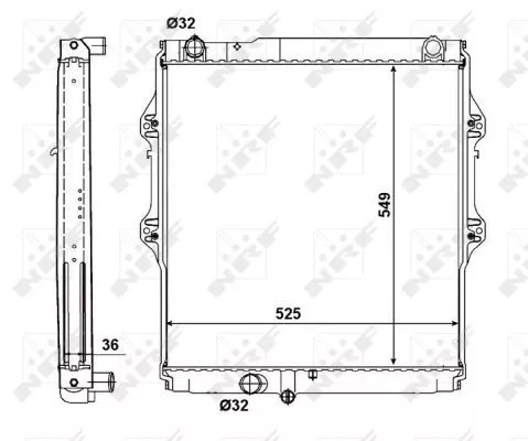 NRF Radiator, engine cooling (56152)