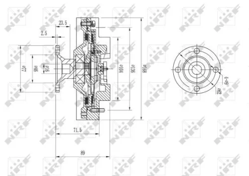 NRF Clutch, radiator fan (49598)