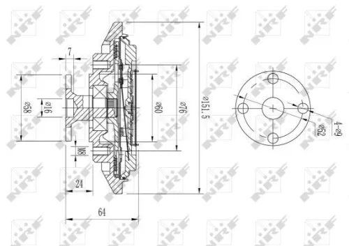 NRF Clutch, radiator fan (49643)