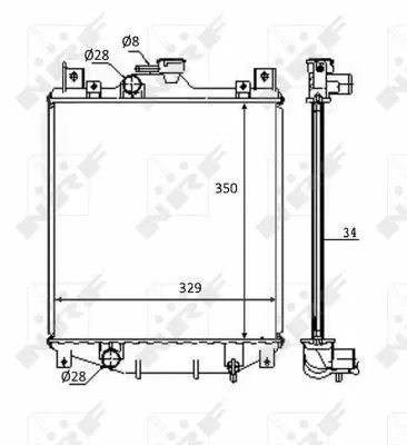 NRF Radiator, engine cooling (59083)