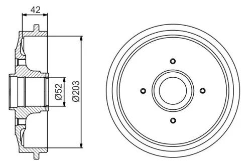 BOSCH Brake Drum (0 986 477 201)