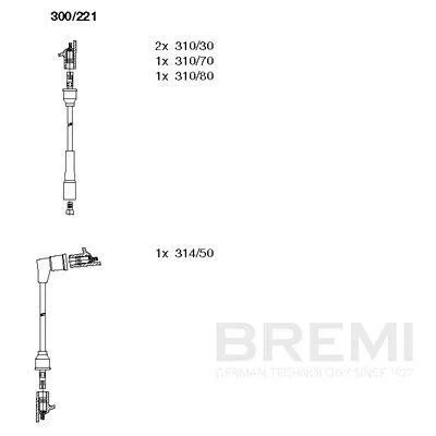 BREMI Ignition Cable Kit (300/221)