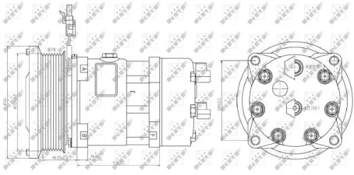 NRF Compressor, air conditioning (32884)