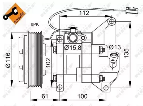 NRF Compressor, air conditioning (32687)