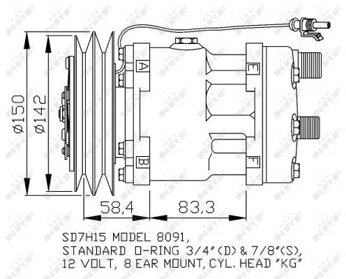 NRF Compressor, air conditioning (32767)