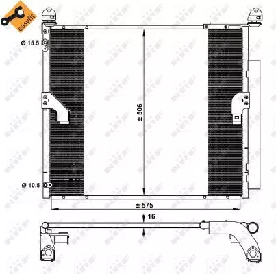 NRF Condenser, air conditioning (350335)