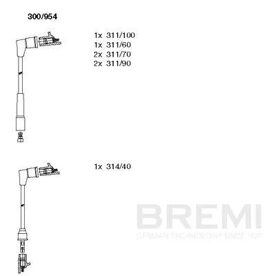 BREMI Ignition Cable Kit (300/954)
