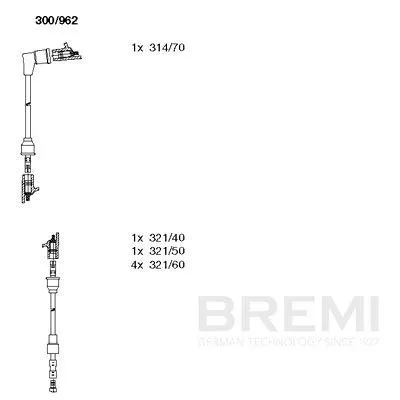 BREMI Ignition Cable Kit (300/962)