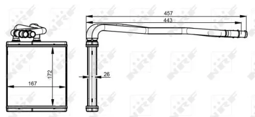NRF Heat Exchanger, interior heating (54343)