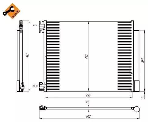 NRF Condenser, air conditioning (350393)