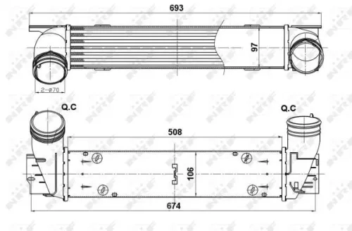 NRF Charge Air Cooler (30385)