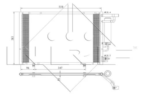 NRF Condenser, air conditioning (350396)